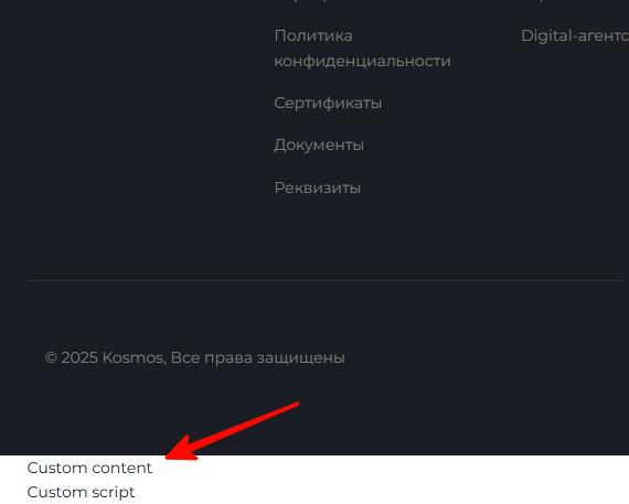 Фото 5: «Обновление линейки INTEC.KOSMOS: теперь можно кастомизировать сайты через скрипты»