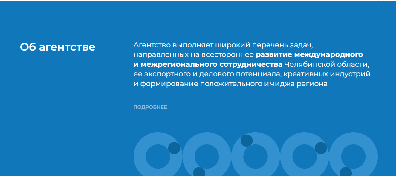 Фото 5: «Разработка многоязычного сайта для Агентства международного сотрудничества Челябинской области»